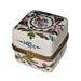 Floral Elegance Limoges Box for Gift Giving Porcelain Limoges Square French Trinket Box