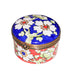 Floral Elegance Limoges Box for Elegant Gifting Porcelain Limoges Round French Trinket Box