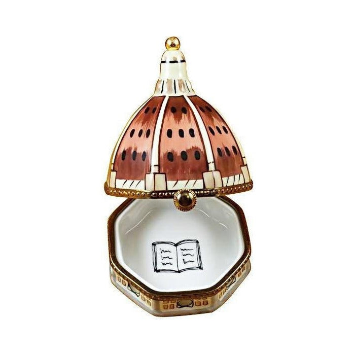 Painted details on the Florence Duomo Limoges box, French art in miniature