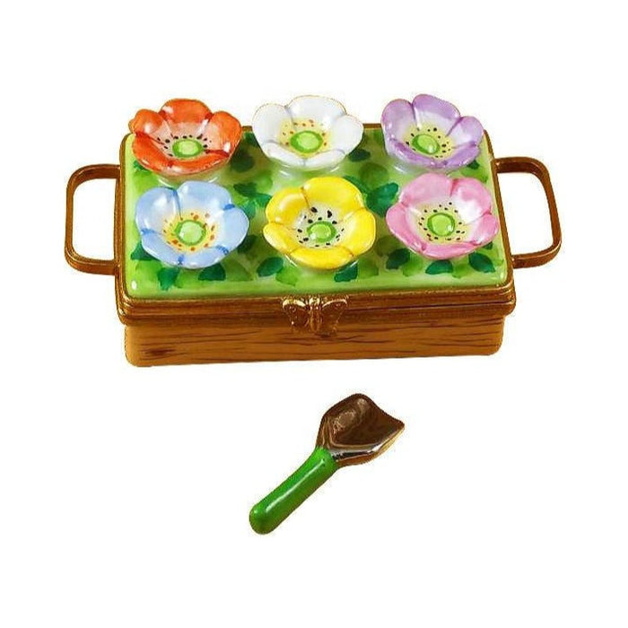 Authentic Rochard Flower with Spade Limoges box, hand-painted in France, from Limoges Boutique