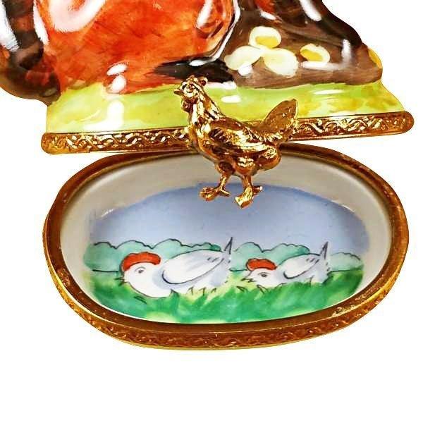 Fox Limoges Box – Handcrafted French Porcelain Collectible