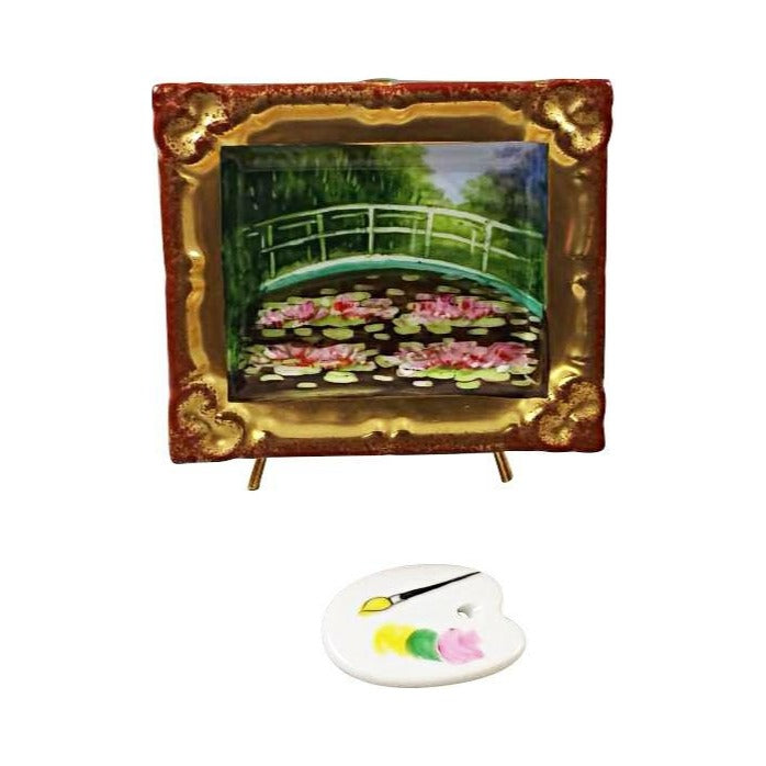 Limoges Boutique presents the Rochard Framed Monet Japanese Footbridge with Palette