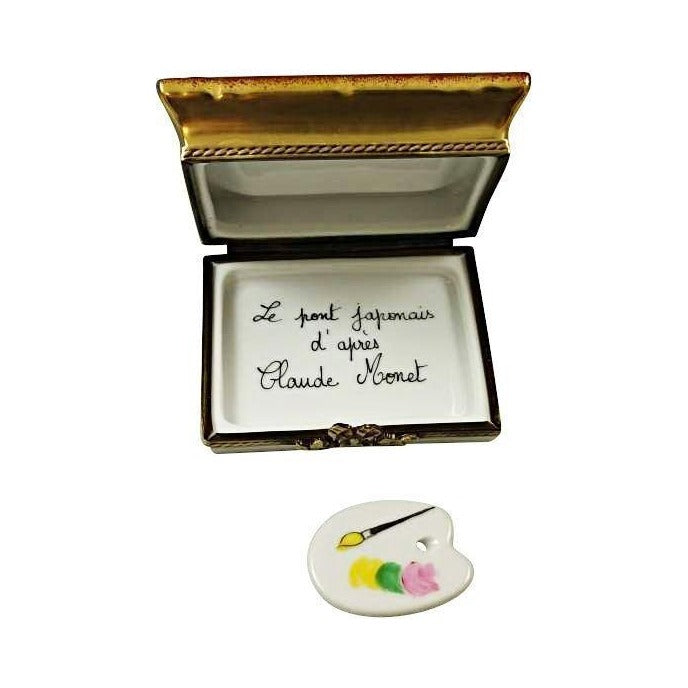 Framed Monet Japanese Footbridge with Palette Limoges box, an heirloom-quality piece for collectors