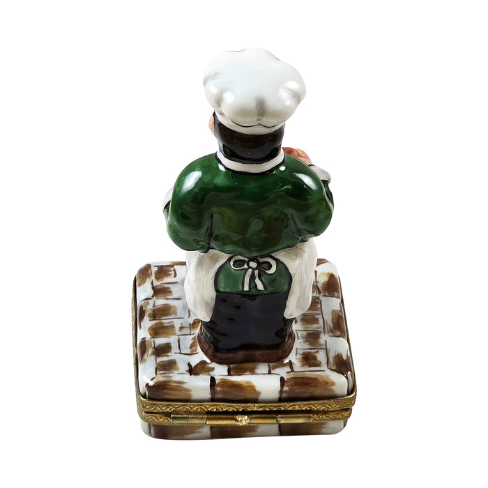 French Chef Limoges Box for Culinary Enthusiasts Porcelain Limoges professional food French Trinket Box