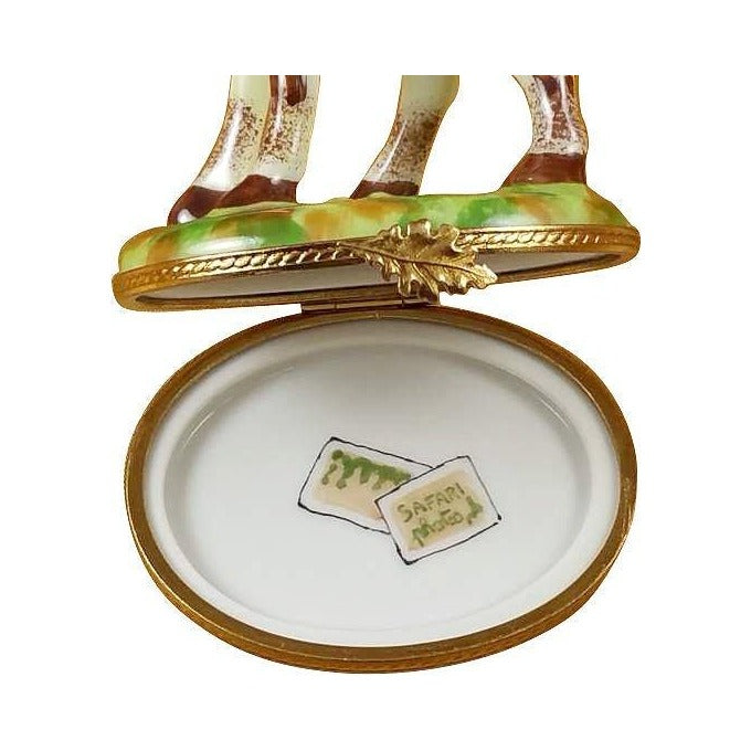 The painter's artistry shows on this Giraffe Limoges box