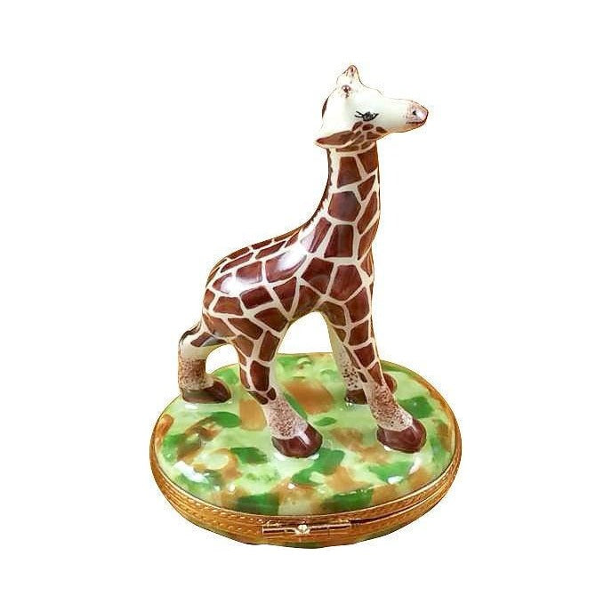 Treasured French collectible: Giraffe Limoges box, painted by hand
