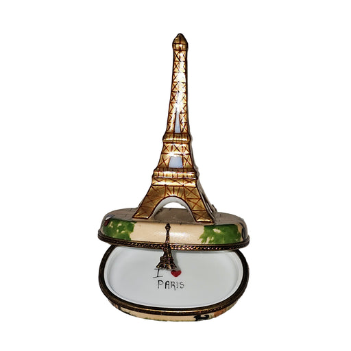 Golden Eiffel Tower for Collectors Porcelain Limoges paris france French Trinket Box