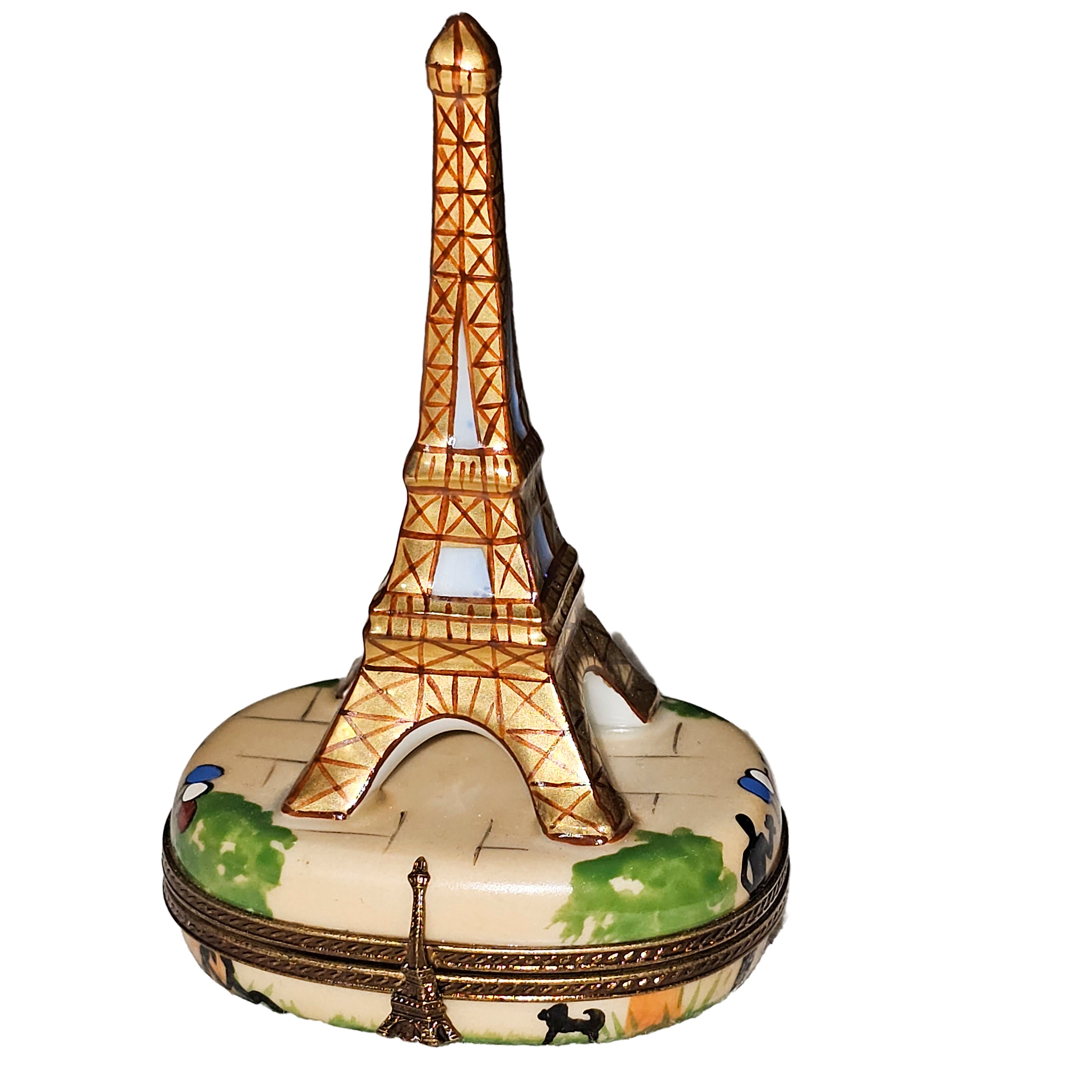 Golden Eiffel Tower Limoges Box – Authentic French Porcelain