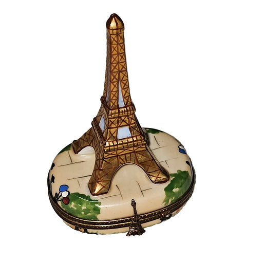 Golden Eiffel Tower for Collectors Porcelain Limoges paris france French Trinket Box