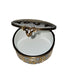 Golden Elegance Limoges Box for Timeless Gifting Porcelain Limoges Round French Trinket Box