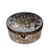 Golden Elegance Limoges Box for Timeless Gifting Porcelain Limoges Round French Trinket Box