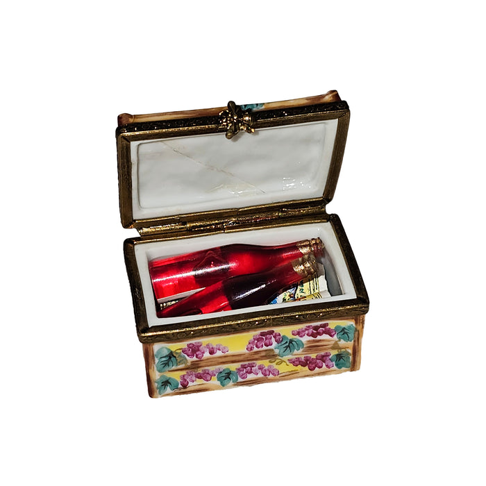 Grapevine Wine Box for Collectors Porcelain Limoges Wine French Trinket Box