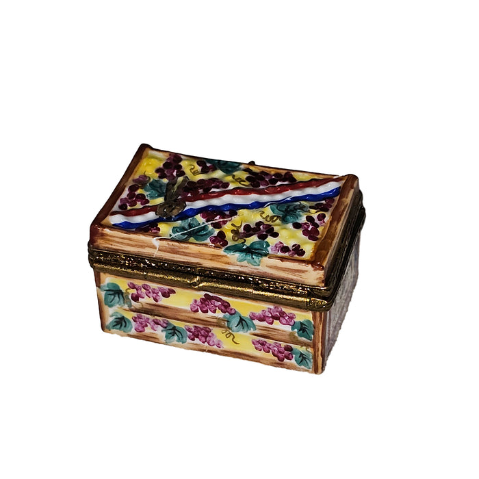 Grapevine Wine Box for Collectors Porcelain Limoges Wine French Trinket Box