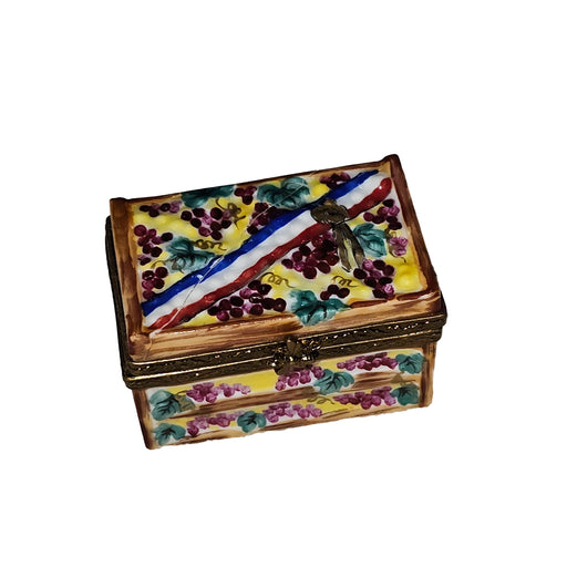 Grapevine Wine Box for Collectors Porcelain Limoges Wine French Trinket Box