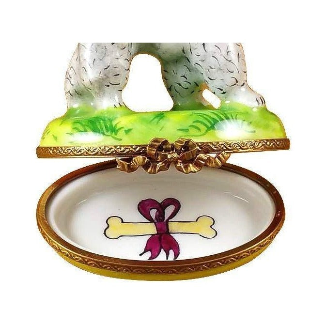 Grey Poodle Limoges box, an heirloom-quality piece for collectors