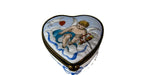 Cherub Heart hand-painted Limoges porcelain box