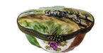 Farming Scene hand-painted Limoges porcelain box