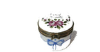 Round "First Tooth", Small hand-painted Limoges porcelain box