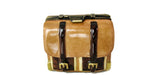 Briefcase Schoolbag hand-painted Limoges porcelain box by Elda Créations