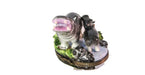 Hippo Mother and Baby hand-painted Limoges porcelain box