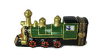 Green Train hand-painted Limoges porcelain box