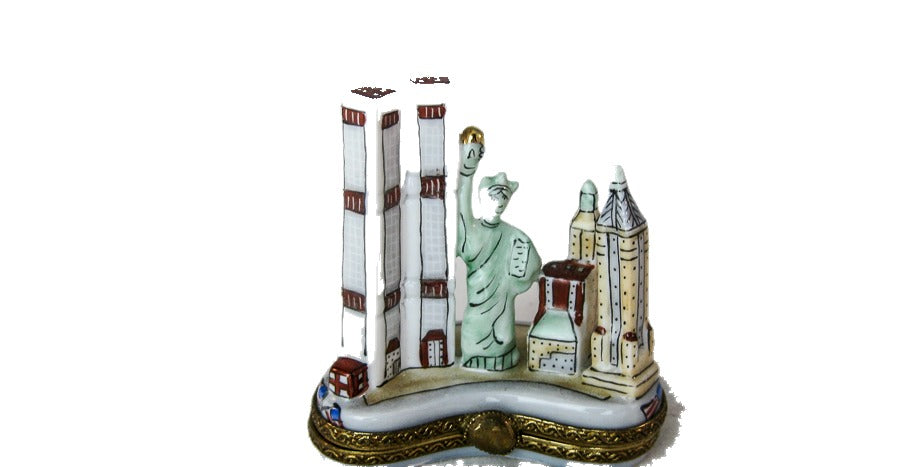 New York Monuments hand-painted Limoges porcelain box