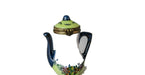 Coffee Pot with Green Design hand-painted Limoges porcelain box