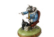 Stock Market Bull hand-painted Limoges porcelain box by S&D Limoges