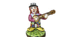 Clown Playing Banjo hand-painted Limoges porcelain box