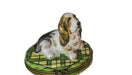 Basset Hound hand-painted Limoges porcelain box