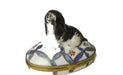 English Toy Spaniel hand-painted Limoges porcelain box by Artoria