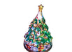 Christmas Tree hand-painted Limoges porcelain box by Parry Vieille (PV)