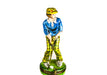 Golfer with Golf Club and Ball hand-painted Limoges porcelain box by Rochard