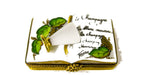 Book on Champagne in France hand-painted Limoges porcelain box by Gérard Ribierre
