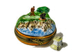 Golf Course with Golfer hand-painted Limoges porcelain box by Chanille