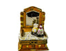 Light Wood Vanity with Perfume Bottles hand-painted Limoges porcelain box by S&D Limoges