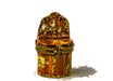 Museum Collection Small Salt Cellar hand-painted Limoges porcelain box by S&D Limoges
