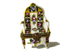 Floral Chair hand-painted Limoges porcelain box by S&D Limoges