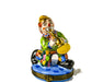 Clown Playing Trumpet hand-painted Limoges porcelain box by Diez (DZ)
