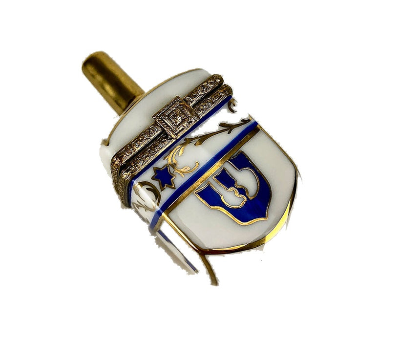 Dreidel hand-painted Limoges porcelain box by Rochard
