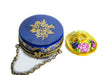 Hat Box with Yellow Hat hand-painted Limoges porcelain box by Parry Vieille (PV)