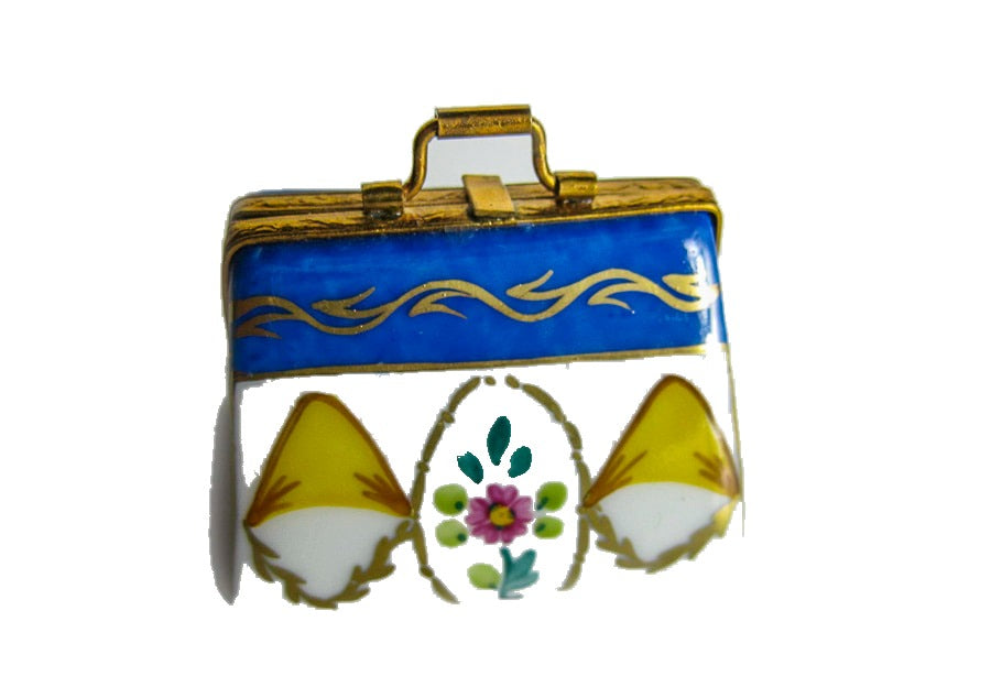 Small Case hand-painted Limoges porcelain box