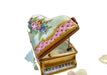 Floral Piano with Gold hand-painted Limoges porcelain box by Parry Vieille (PV)