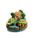 House on Hill with Water hand-painted Limoges porcelain box by Parry Vieille (PV)