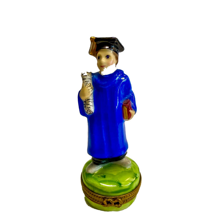 Graduate hand-painted Limoges porcelain box