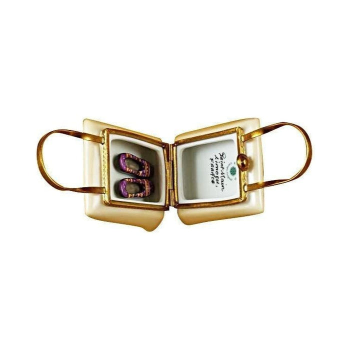 Gift idea for someone who loves France: Istanbul Shopping Bag with Removable Turkish Slippers Limoges box