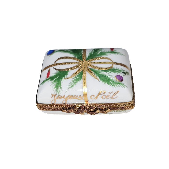 Joyous Noel Limoges Box for Holiday Cheer Porcelain Limoges xmas christmas theme French Trinket Box