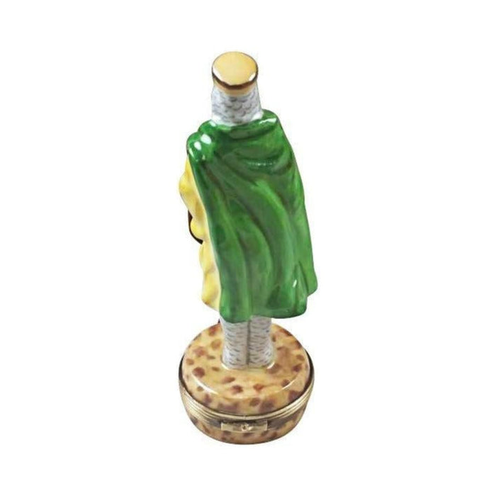 Treasured French collectible: King with Sword and Removable Shield Limoges box, painted by hand