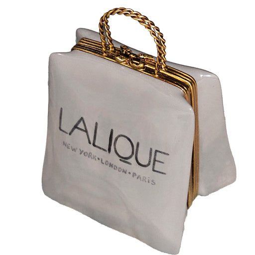 Lalique Luxury Bag for Collectors Porcelain Limoges bag purse French Trinket Box