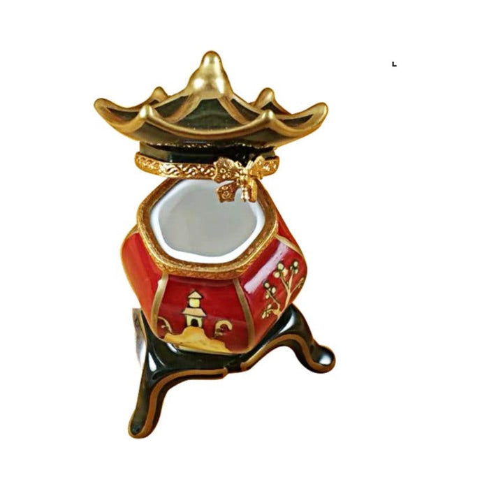 Artisan-painted Chinese Lantern Limoges box from France, a cherished collectible
